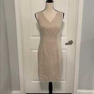 White House Black Market Taupe Midi Dress